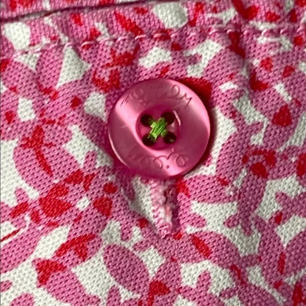 Pink Patterned Women's Shorts - Picture 4 of 4